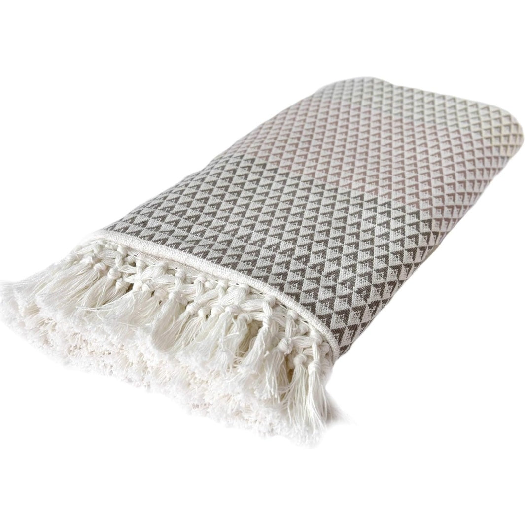 Plaid Boho in Cotone Decorativo per Divano Letto e Poltrona 150 × 200 cm