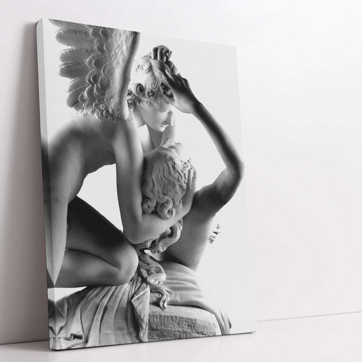Quadro su Tela Amore e Psiche con Telaio Pronto da Appendere 50 x 70 cm